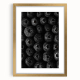Rustic Wall Art - Black and White Blueberry Texture, Farmhouse Decor