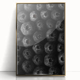 Rustic Wall Art - Black and White Blueberry Texture, Farmhouse Decor