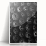 Rustic Wall Art - Black and White Blueberry Texture, Farmhouse Decor