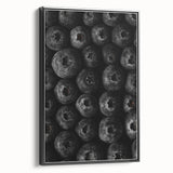 Rustic Wall Art - Black and White Blueberry Texture, Farmhouse Decor