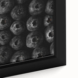 Rustic Wall Art - Black and White Blueberry Texture, Farmhouse Decor