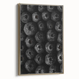 Rustic Wall Art - Black and White Blueberry Texture, Farmhouse Decor