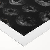 Rustic Wall Art - Black and White Blueberry Texture, Farmhouse Decor