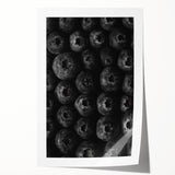 Rustic Wall Art - Black and White Blueberry Texture, Farmhouse Decor