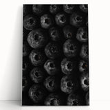 Rustic Wall Art - Black and White Blueberry Texture, Farmhouse Decor