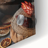 Rustic Wall Art - Dried Citrus & Wood Still Life, Farmhouse Decor Print