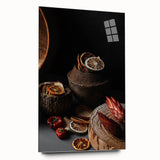 Rustic Wall Art - Dried Citrus & Wood Still Life, Farmhouse Decor Print
