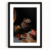 Rustic Wall Art - Dried Citrus & Wood Still Life, Farmhouse Decor Print