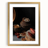 Rustic Wall Art - Dried Citrus & Wood Still Life, Farmhouse Decor Print