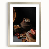 Rustic Wall Art - Dried Citrus & Wood Still Life, Farmhouse Decor Print