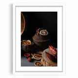 Rustic Wall Art - Dried Citrus & Wood Still Life, Farmhouse Decor Print