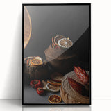 Rustic Wall Art - Dried Citrus & Wood Still Life, Farmhouse Decor Print