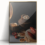 Rustic Wall Art - Dried Citrus & Wood Still Life, Farmhouse Decor Print