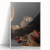 Rustic Wall Art - Dried Citrus & Wood Still Life, Farmhouse Decor Print
