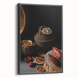 Rustic Wall Art - Dried Citrus & Wood Still Life, Farmhouse Decor Print
