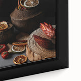 Rustic Wall Art - Dried Citrus & Wood Still Life, Farmhouse Decor Print