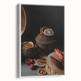 Rustic Wall Art - Dried Citrus & Wood Still Life, Farmhouse Decor Print