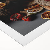 Rustic Wall Art - Dried Citrus & Wood Still Life, Farmhouse Decor Print