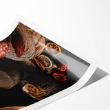 Rustic Wall Art - Dried Citrus & Wood Still Life, Farmhouse Decor Print