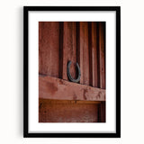 Rustic Wall Art - Horseshoe on Wooden Barn Wall, Farmhouse Decor Print