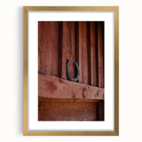 Rustic Wall Art - Horseshoe on Wooden Barn Wall, Farmhouse Decor Print
