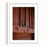 Rustic Wall Art - Horseshoe on Wooden Barn Wall, Farmhouse Decor Print