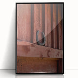 Rustic Wall Art - Horseshoe on Wooden Barn Wall, Farmhouse Decor Print