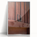 Rustic Wall Art - Horseshoe on Wooden Barn Wall, Farmhouse Decor Print