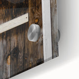 Rustic Wall Art - Horseshoe Above Wooden Door, Farmhouse Decor Print