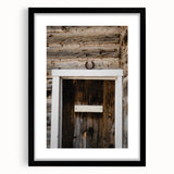 Rustic Wall Art - Horseshoe Above Wooden Door, Farmhouse Decor Print