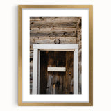 Rustic Wall Art - Horseshoe Above Wooden Door, Farmhouse Decor Print
