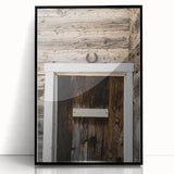 Rustic Wall Art - Horseshoe Above Wooden Door, Farmhouse Decor Print
