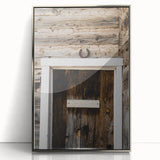 Rustic Wall Art - Horseshoe Above Wooden Door, Farmhouse Decor Print