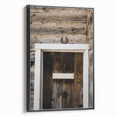 Rustic Wall Art - Horseshoe Above Wooden Door, Farmhouse Decor Print