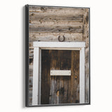Rustic Wall Art - Horseshoe Above Wooden Door, Farmhouse Decor Print
