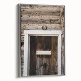 Rustic Wall Art - Horseshoe Above Wooden Door, Farmhouse Decor Print
