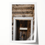Rustic Wall Art - Horseshoe Above Wooden Door, Farmhouse Decor Print