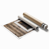 Rustic Wall Art - Horseshoe Above Wooden Door, Farmhouse Decor Print