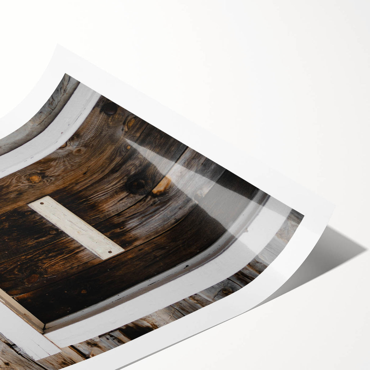 Rustic Wall Art - Horseshoe Above Wooden Door, Farmhouse Decor Print