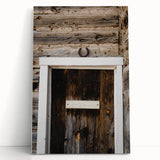 Rustic Wall Art - Horseshoe Above Wooden Door, Farmhouse Decor Print