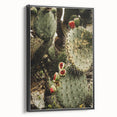 Rustic Wall Art - Prickly Pear Cactus with Red Fruit, Farmhouse Decor
