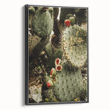 Rustic Wall Art - Prickly Pear Cactus with Red Fruit, Farmhouse Decor