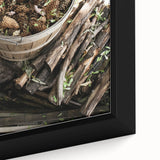 Rustic Wall Art - Pinecones in Wooden Basket, Farmhouse Decor Print