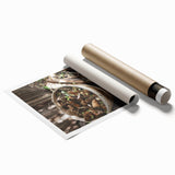 Rustic Wall Art - Pinecones in Wooden Basket, Farmhouse Decor Print