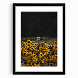 Rustic Wall Art - Sunflower Field at Sunset, Farmhouse Decor Print