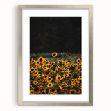 Rustic Wall Art - Sunflower Field at Sunset, Farmhouse Decor Print