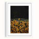 Rustic Wall Art - Sunflower Field at Sunset, Farmhouse Decor Print