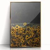 Rustic Wall Art - Sunflower Field at Sunset, Farmhouse Decor Print