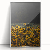 Rustic Wall Art - Sunflower Field at Sunset, Farmhouse Decor Print