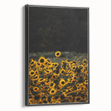 Rustic Wall Art - Sunflower Field at Sunset, Farmhouse Decor Print